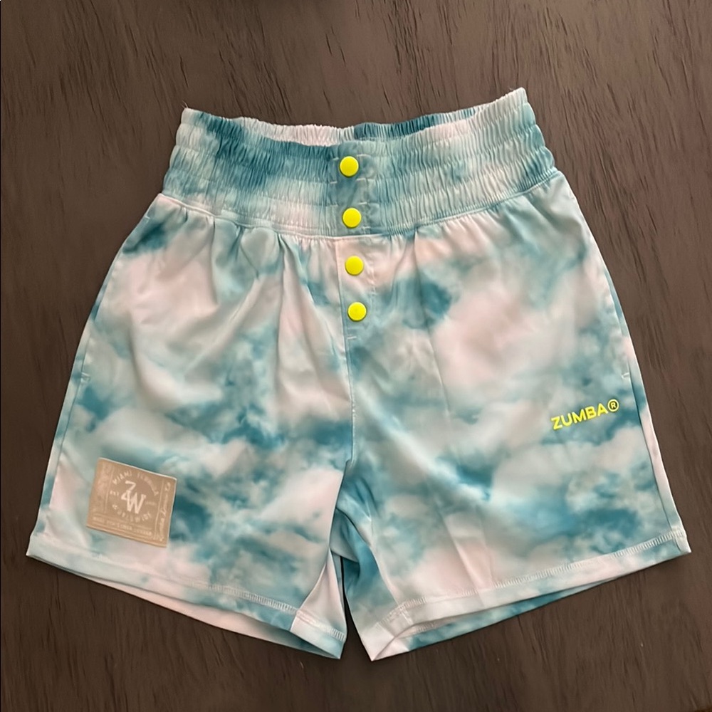 Zumbawear Fitness Blue Tie-Dye Shorts